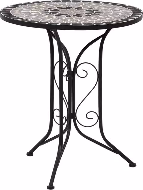 Set Bistr¨° 3 pz | Set Salotto da Giardino con Mosaico in Ceramica Grigio