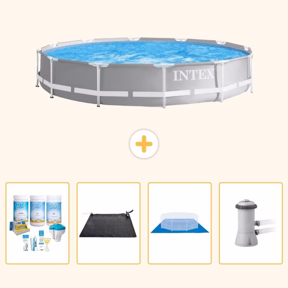 Struttura per piscina a forma di prisma - 366x76 cm - composta da 5 elementi - modello S21046