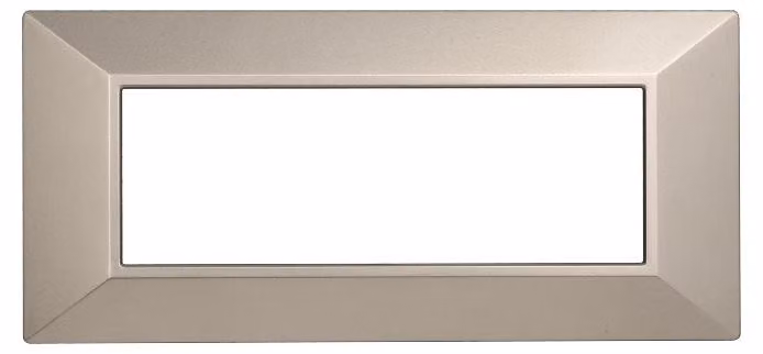 ETTROIT AN90608 Placca Piramide 6P Colore Titanio Compatibile Con Bticino Axolute