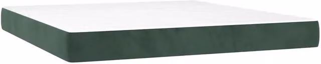 Materasso a Molle Insacchettate Rigidit¨¤ Media Verde Scuro 160x210x20 cm in Velluto