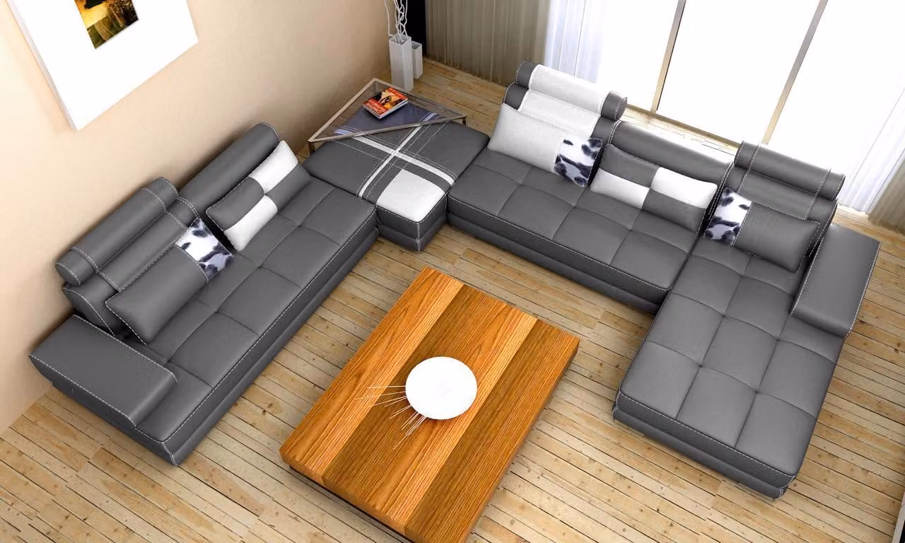 Xxl Designer Wohnlandschaft U-Form Polster Ecksofa Eck Garnitur Sofa Couch Ecke