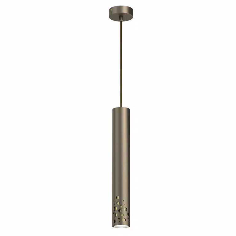 Lampada a sospensione Altro Buble in titanio oro lucido 1xGU10x8W metallo dim.: 130x8x8 cm IP20 Luminex