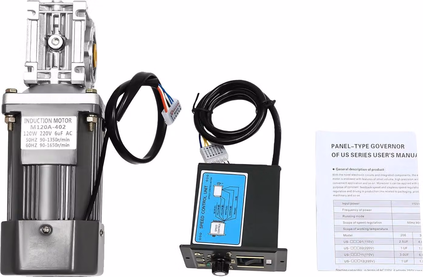 Motore a vite senza fine, 120 W, CA 220 V, rapporto di trasmissione 30:1, velocità a vuoto 60 giri/min, diametro foro albero 14 mm