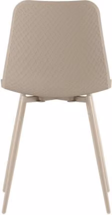 Sedia da interni Cover in polipropilene con struttura in metallo verniciato color beige - Design moderno, ergonomica, 50x58x85 cm