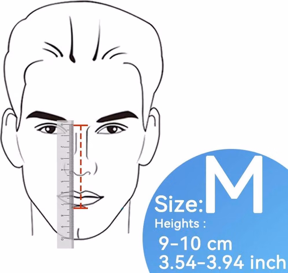 Maschera CPAP, modello a pieno viso, compatibilità versatile, TAGLIA M