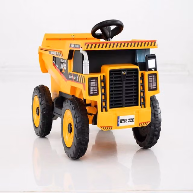 Giocattolo veicolo elettrico camion ribaltabile elettrico 24v per bambini, Giocattolo veicolo elettrico controllo remoto Giallo