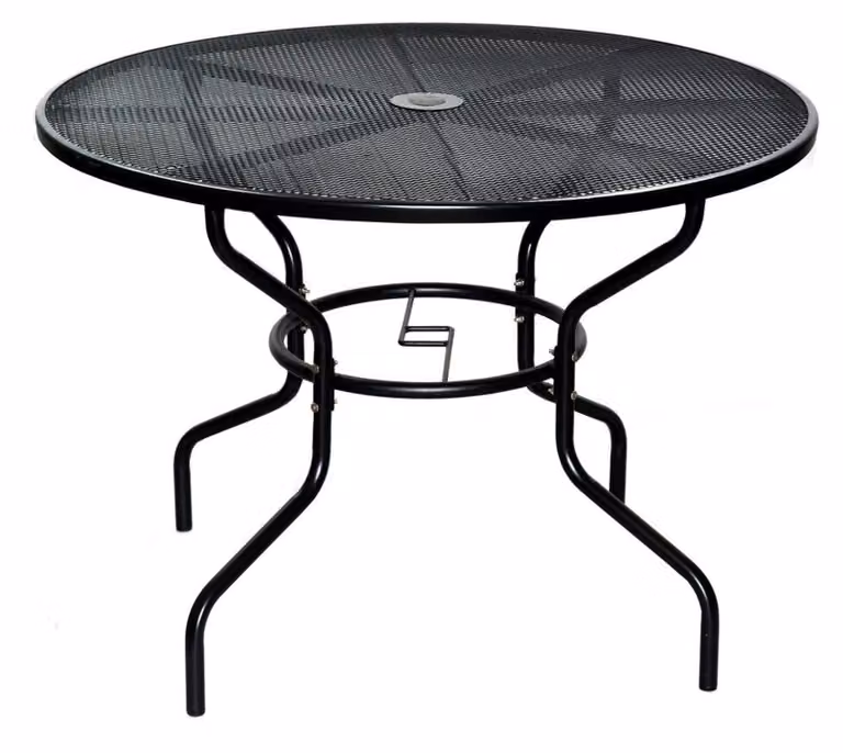 Tavolo da giardino in metallo ZWMT-51 con piano in filo metallico ø 106 cm