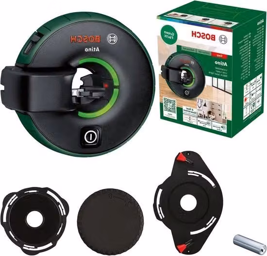 Laser Bosch di seconda generazione con misuratore regolabile e bloccabile per allineamento orizzontale o verticale, colore verde