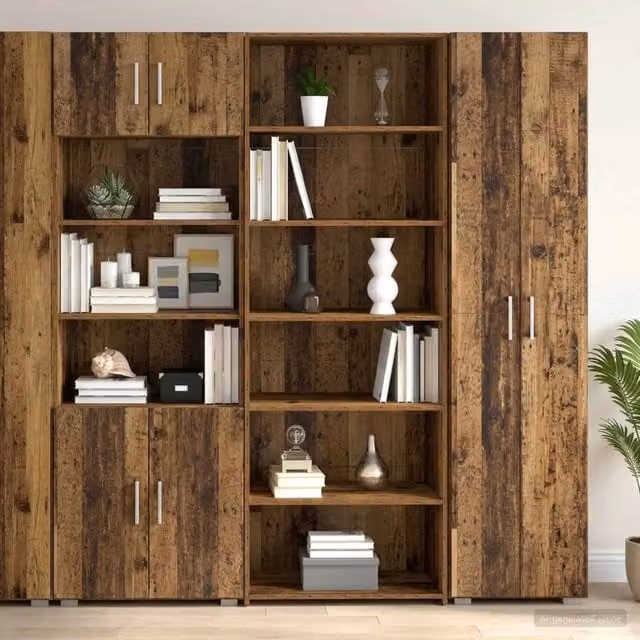Credenza moderna vidaXL in legno ingegnerizzato marrone L: 70 cm, P: 41 cm, H: 185 cm