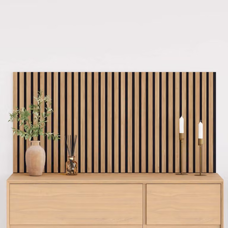 Set di 2 pannelli da parete vidaXL effetto legno naturale beige e marrone L: 60,5 cm x H: 60,5 cm