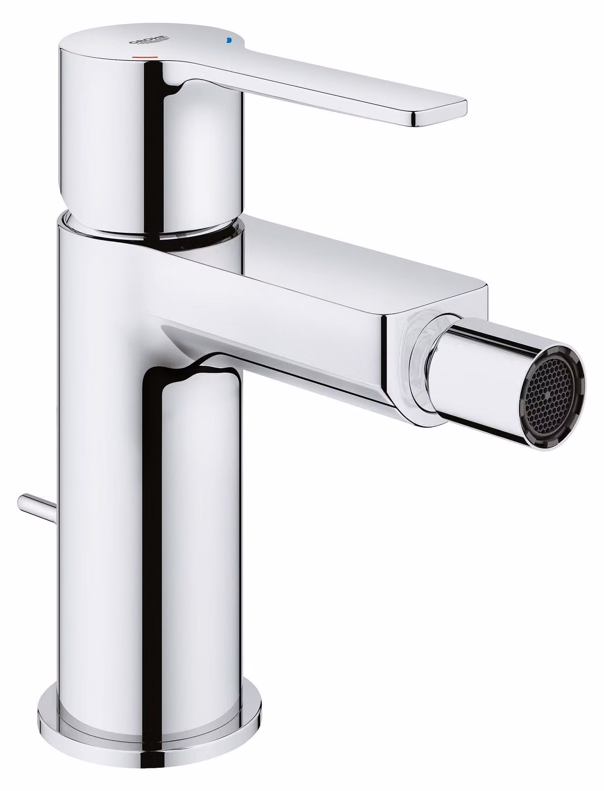 Rubinetto bidet monocomando, da montare a parete, sistema di fissaggio a scatto, 145 mm, finitura nera opaca