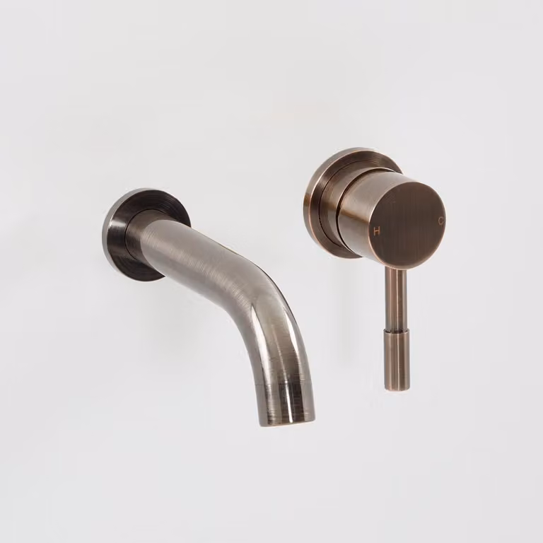 Rubinetto Miscelatore Murale Moderno – Bronzo Spazzolato