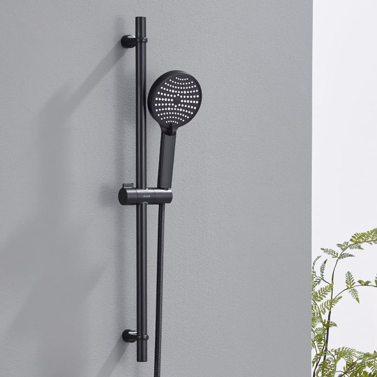 Solidchoice - Colonna doccia 70 cm, nera, senza miscelatore