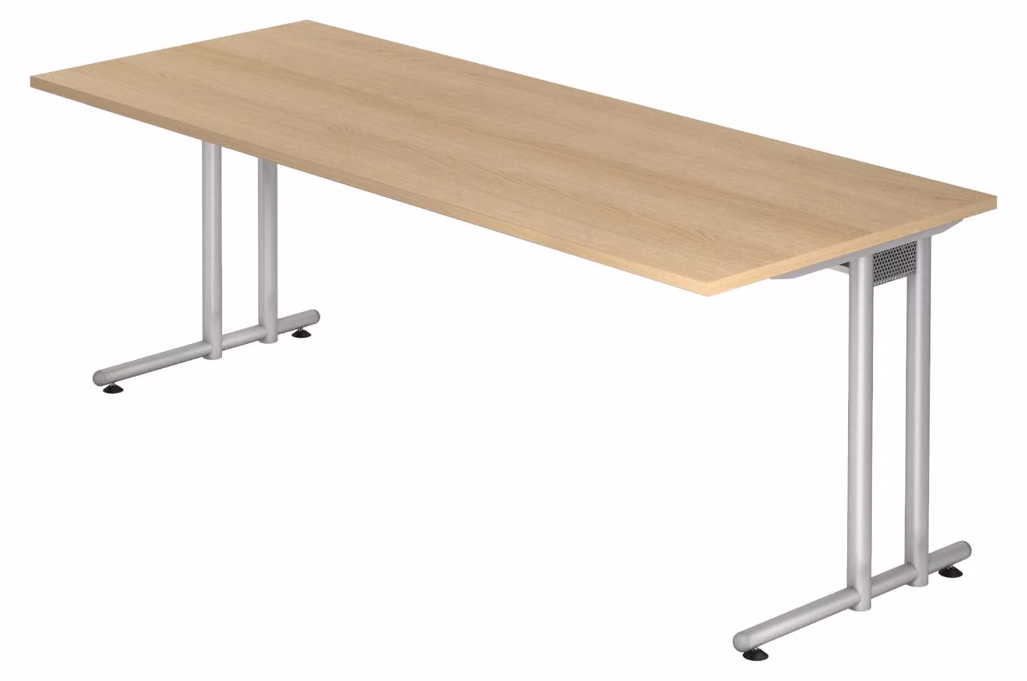 Scrivania della serie "N" di bümö, finitura: effetto legno di quercia, dimensioni: 200 x 80 cm