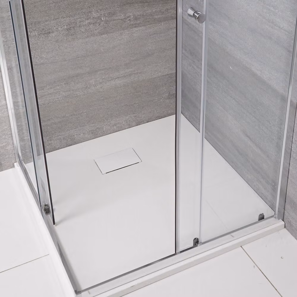 Piatto Doccia Effetto Ardesia Bianco 900x900mm – Senza Kit Rialzo – Rockwell