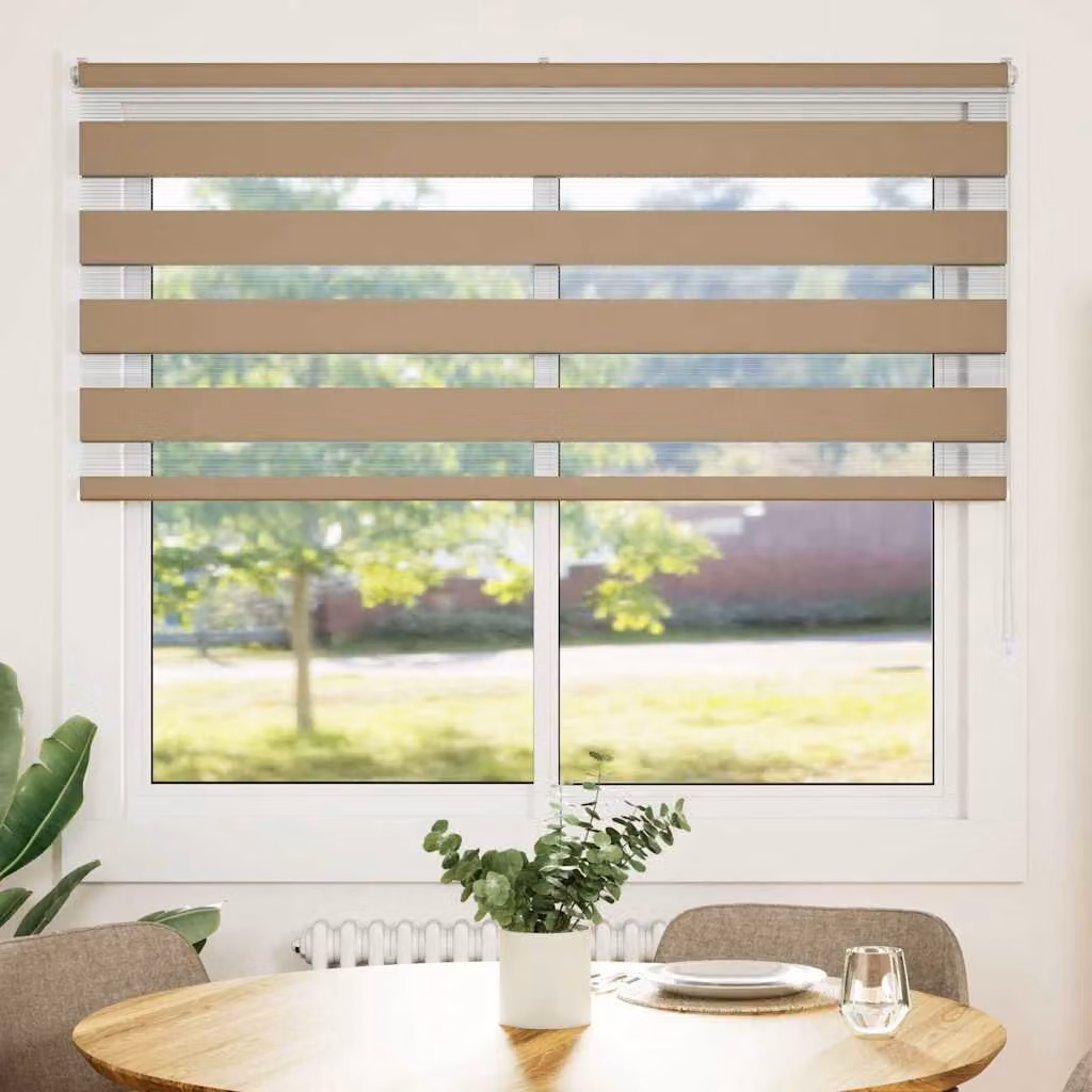 vidaXL Tenda a Rullo Zebra Larghezza Tessuto 155,9 cm Poliestere
