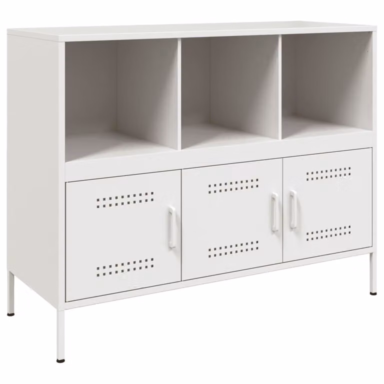 Credenza Bianca 100,5x39x79 cm in Acciaio