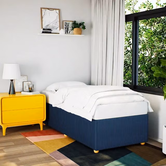 Giroletto senza Materasso Blu 100x200 cm in Tessuto 3284920