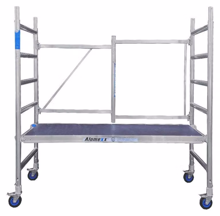 Scala a pieghevole, altezza di lavoro 3,0 metri, piattaforma in alluminio antiscivolo, ideale per bricoleur e artigiani