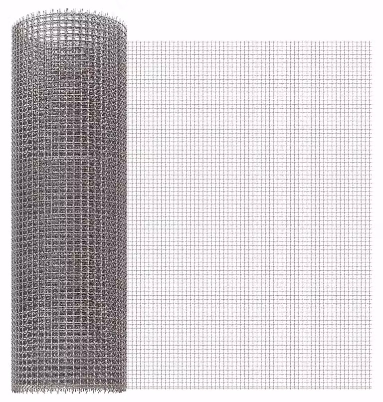 Schermo a rete, dimensioni 40 x 1000 cm, rete in acciaio inossidabile 201, colore argento
