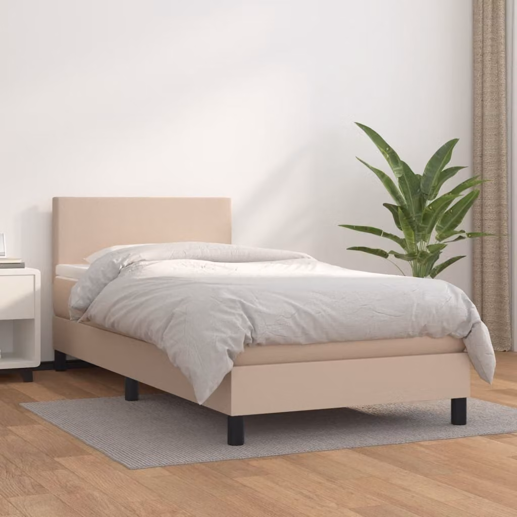 Maison Exclusive - Materasso per letto boxspring Cappuccino-Marrone 100x200cm Pelle finta