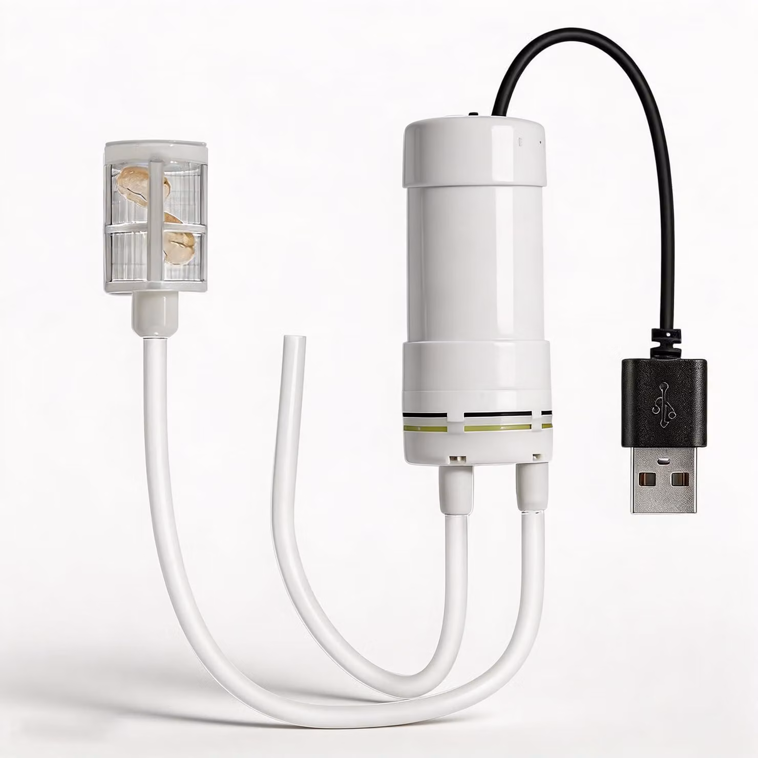 Mini pompa dell'acqua con connessione USB e 3 metri di tubo in PVC