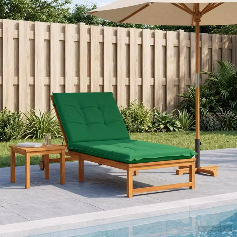 vidaXL Cuscino per Lettino GEMERT 100% Poliestere Verde