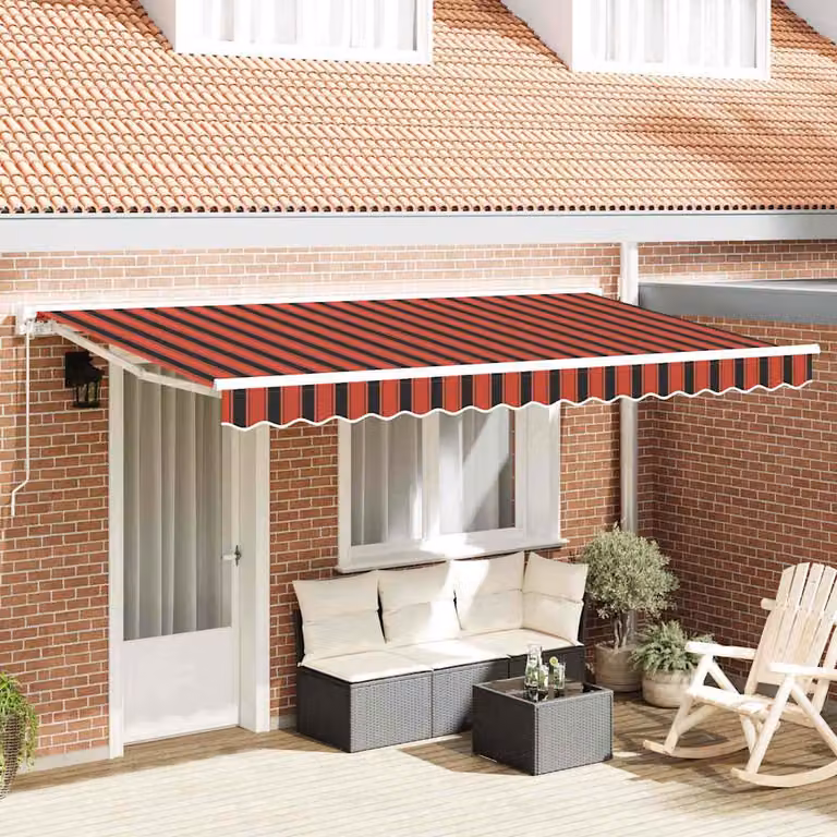 Maison Exclusive - Telaio per tenda da sole arancione e nero 350 x 200 cm