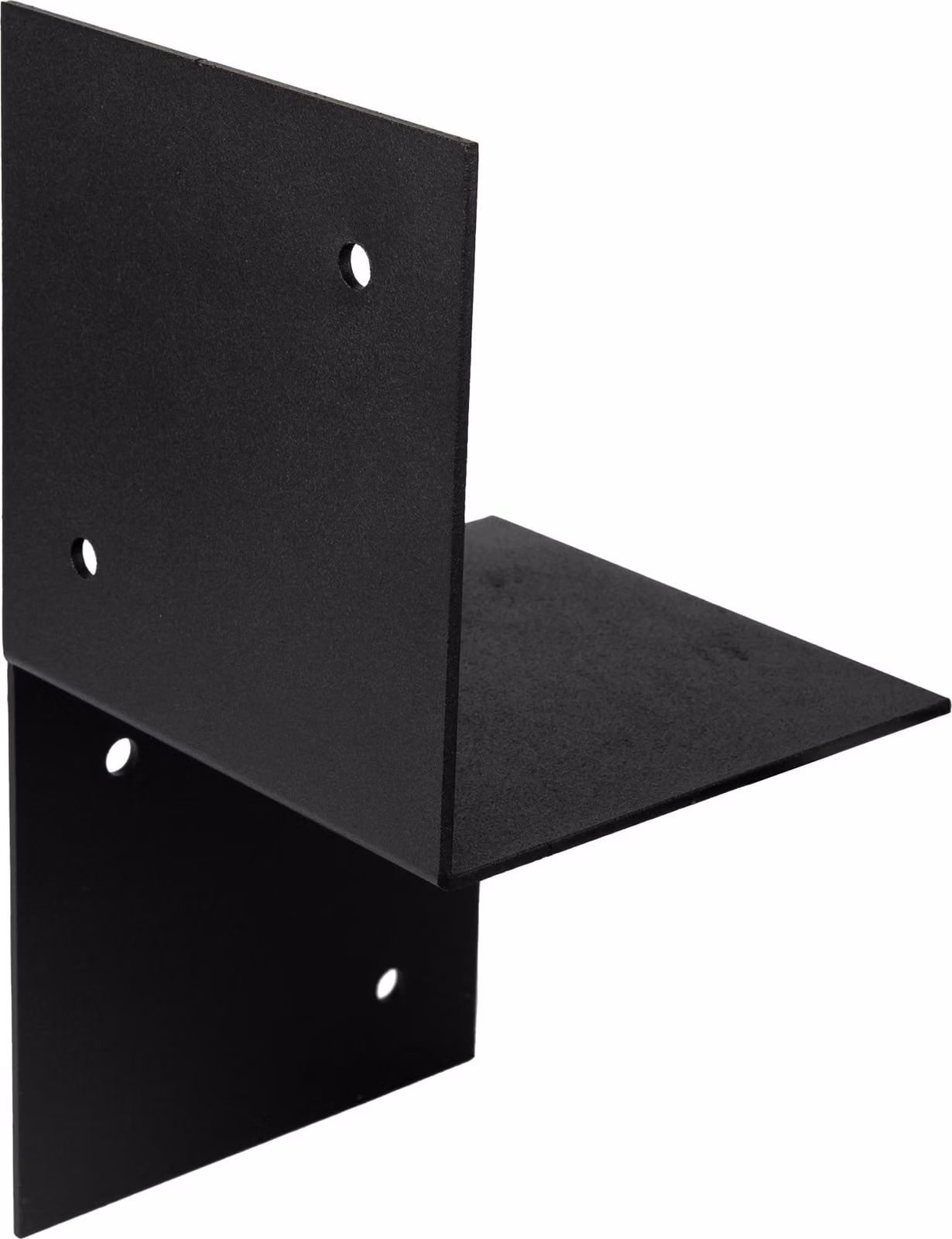 Supporto a parete per pergola rivestito di nero per travi 15 x 15 cm a sinistra - per pezzo
