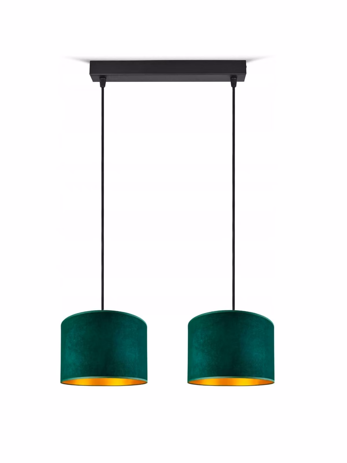 Lampada da soffitto verde lampada velour vintage moderna E27 lampada di design a 2 luci N230-H2-G