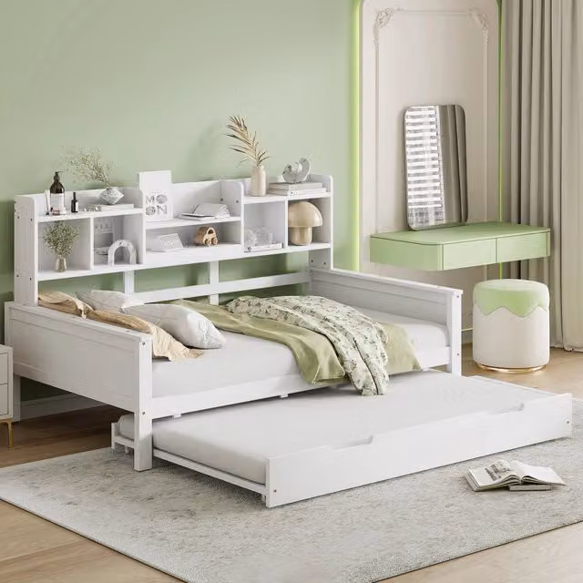 divano letto in legno bianco 97 x 205 cm