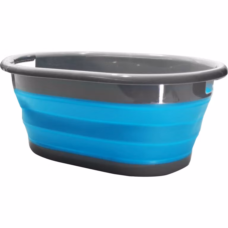Cesta per bucato richiudibile salvaspazio Vestiamo Casa, blu, 17 litri, H 23,5 x L 38,5 x P 53,5 cm