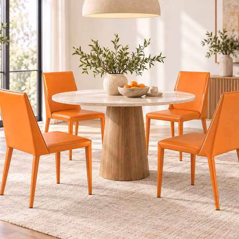 Poltrona sedia da pranzo sedia da scrivania sedia da ufficio sedia da salotto sedia da ufficio con schienale imbottito sedia sedia 2 pezzi set arancione 45*45*81cm