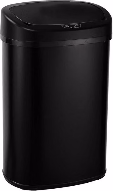Cestino Automatico per Rifiuti Cucina 58L Grande Capacità Acciaio Inox Lucente con Cinturino Nero