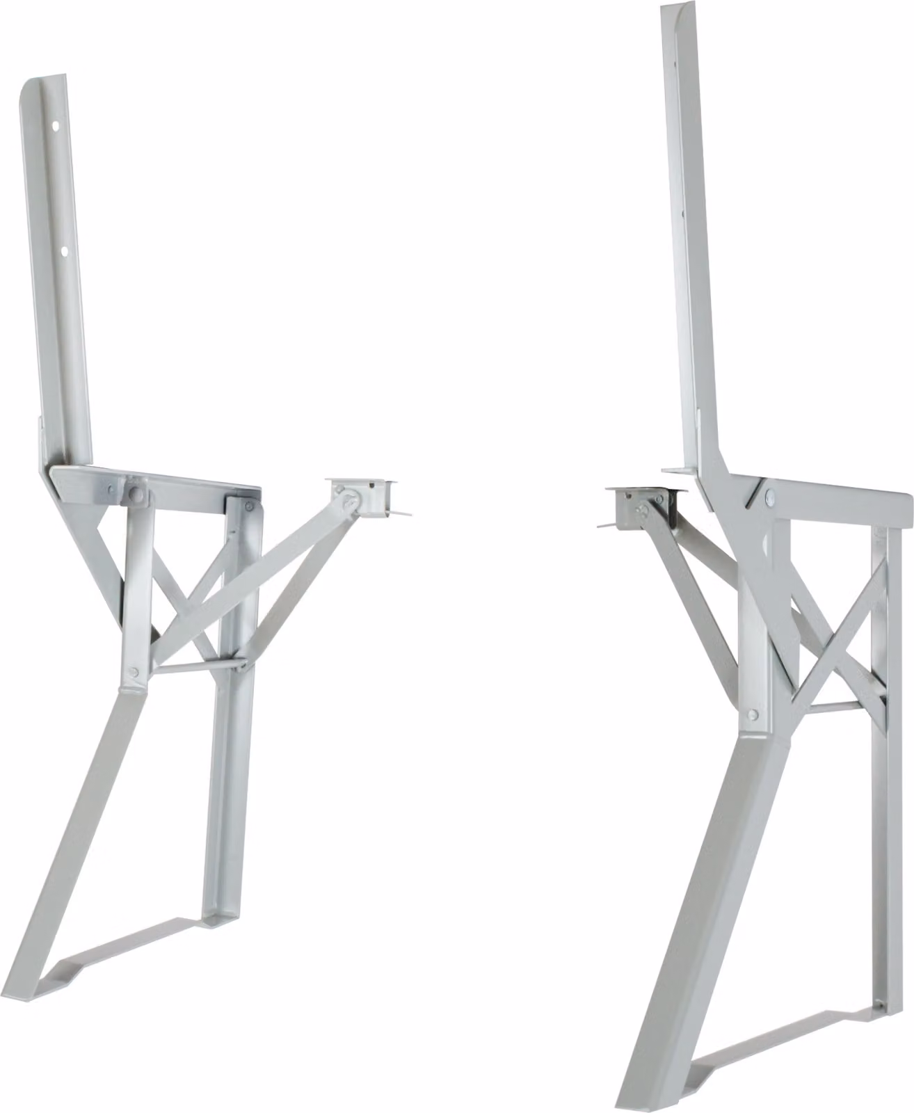 Natural Goods Berlin telaio per mobili BIERZELT, set per tenda da birra fai da te, telaio per tavolo pieghevole, telaio per panca, set per tendone, inossidabile, H43 x L23cm - panca con schienale, grigio, 2 pezzi