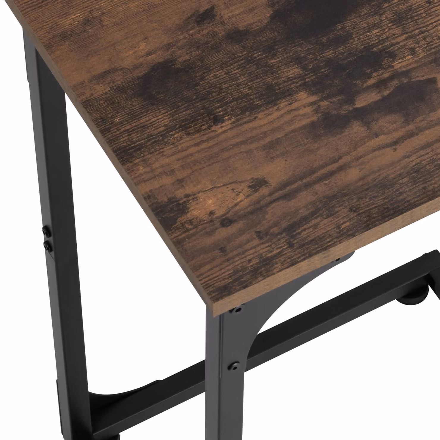 Tavolino rettangolare tectake in stile industriale marrone con altezza regolabile e ruote L/P/H: 40 x 30 x 63 cm – 1