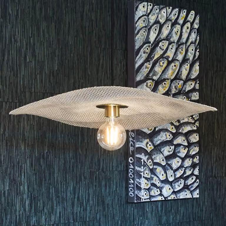 MARKET SET Lampada a sospensione Rivage S, dimmerabile, Crema / Ambra, Soggiorno / Sala da pranzo, Tessuto / Stoffa / Seta, Design, Lampada a sospensione