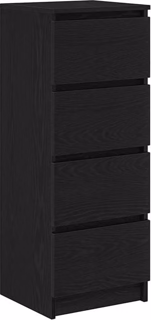 Credenza | Madia | Buffet da pranzo | Armadio da pranzo Rovere Nero 37,5x35x99 cm in Legno Multistrato