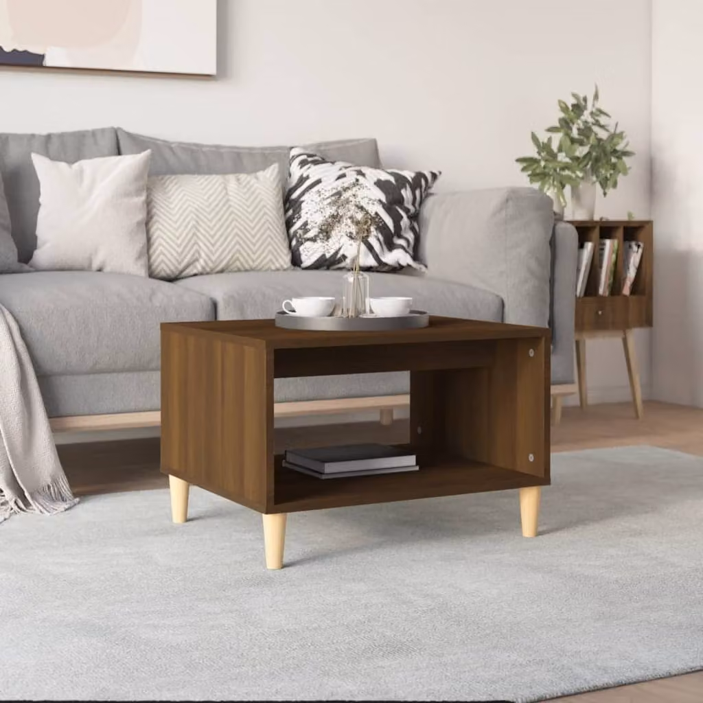 Maison Exclusive - Tavolino marrone effetto rovere 60x50x40 cm Materiale ligneo