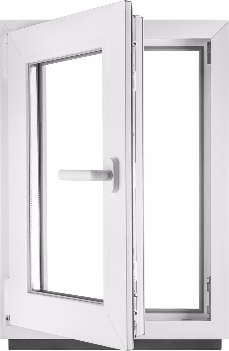 Finestra Finestra da cantina Finestra in PVC PVC bianco LxA 40 x 100 cm DIN sinistra - TUTTE LE DIMENSIONI - Triplo vetro LxA 400 x 1000 mm - Funzione ribalta - BauPlaza