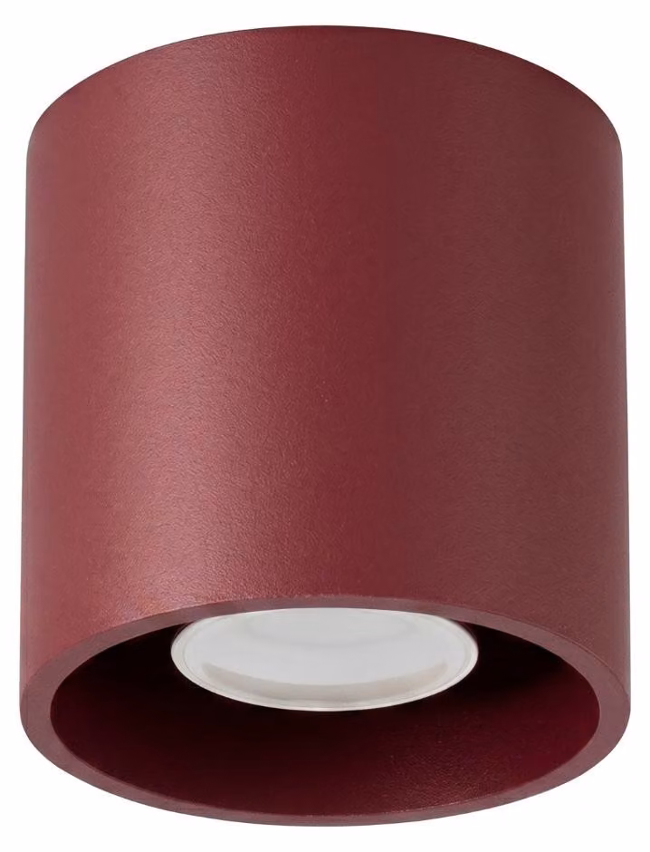 Plafoniera ORBIS 1 bordeaux 1xGU10 10W alluminio 10x10x10cm Sollux Lighting