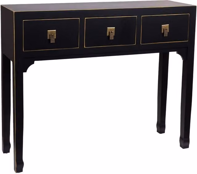 Mobile da ingresso in legno con 3 cassetti 95x26x78