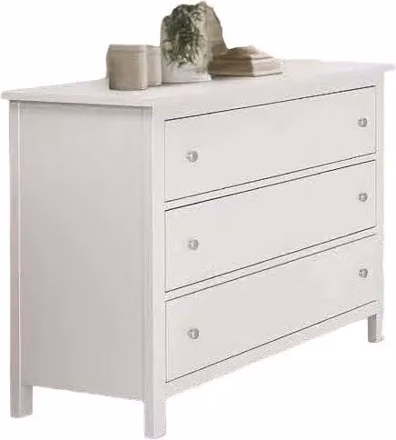 Como' in legno 3 cassetti laccato bianco 114 x 51 x 95 h (734) - Mobili 2G