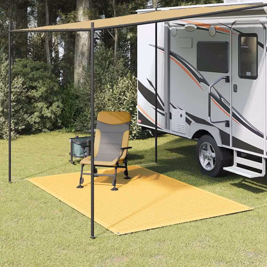 vidaXL Tappeto da tenda beige per giardino e terrazzo, L: 250 cm, P: 300 cm