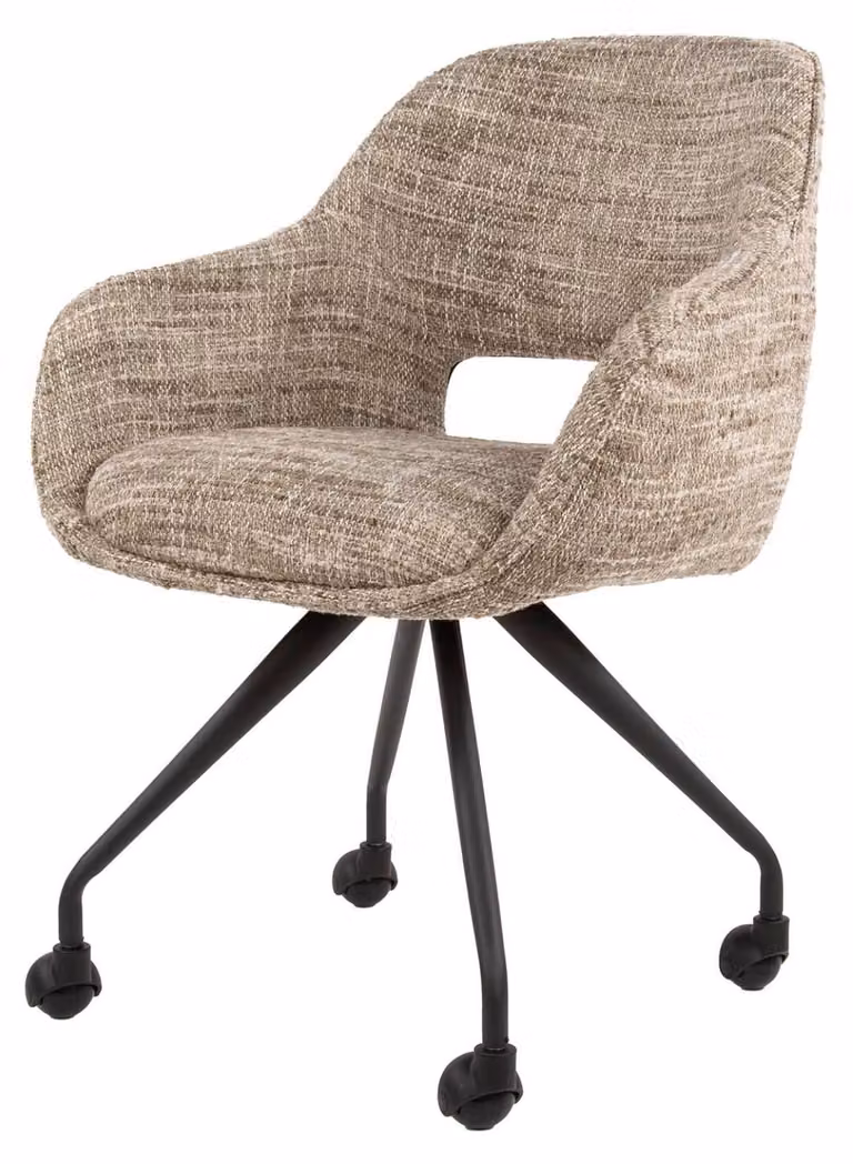 Sedia da pranzo FURNLUX Spring beige e nero 60 cm / Colore principale: beige / Dimensioni: 60 x 84 x 62 cm
