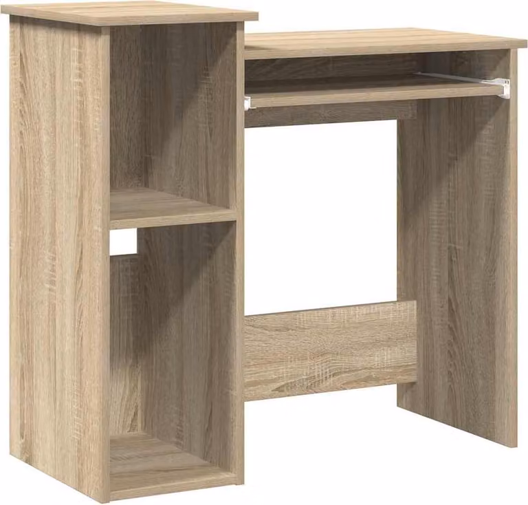 Scrivania e Ripiani Rovere Sonoma 84x40x78 cm Legno Multistrato