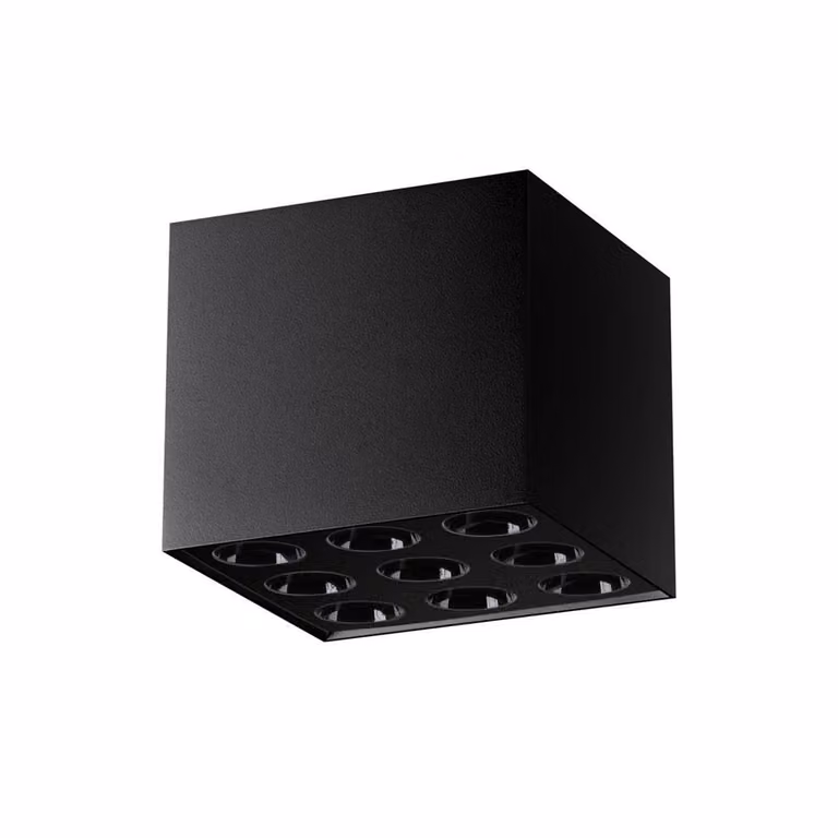 Lampada da soffitto OZZY nero LED 9xLED 16W alluminio 8.3x9.5x9.5cm Sollux Lighting