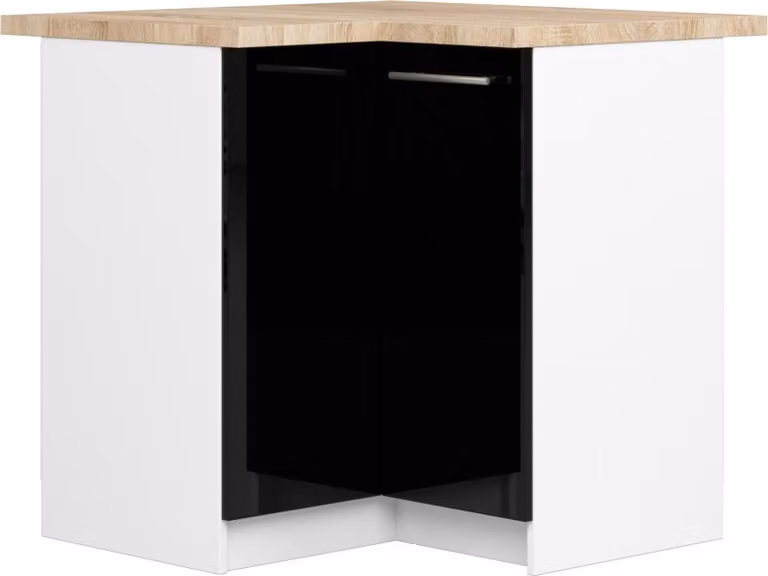 Akord Pensile Cucina Sospeso Oliwia Bianco/Nero Lucido 90X46X85 Cm
