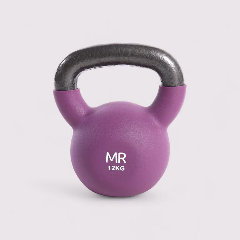 Kettlebell in neoprene 12 kg per esercizi di forza e resistenza