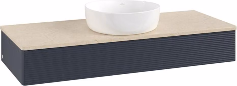 Mobile V&B con struttura frontale Antao 120x19x50cm, WBP botti., md bl. m Lac
